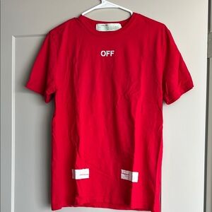 Original Red Short Sleeve Off-White Tee